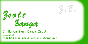 zsolt banga business card